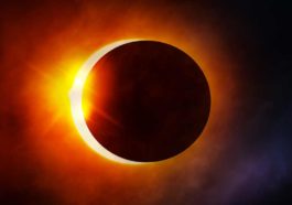 Delimično pomračenje Sunca i mlad Mesec u Lavu